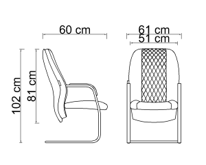 تصویر صندلی کنفرانسی لکسی C2050
