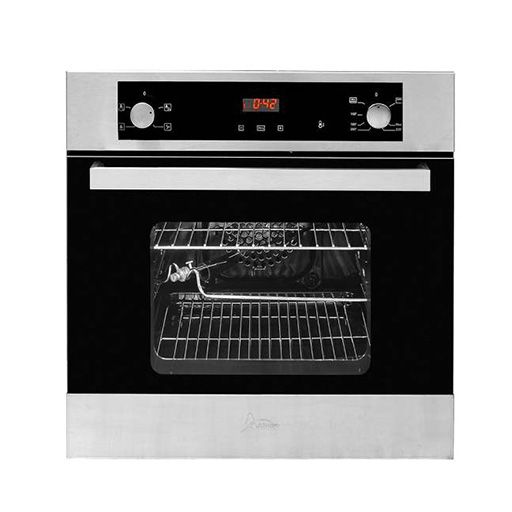 image of Black Glass And Steel Built-In Oven Code F22