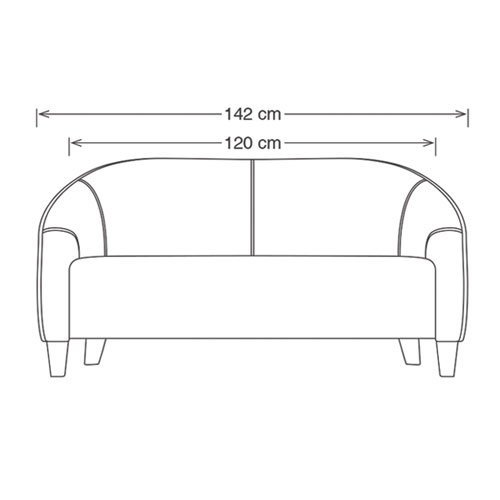 image of RODENA 2 Two Seater Office Sofa