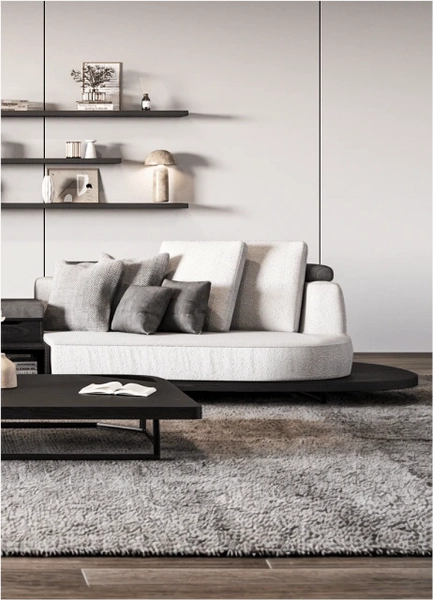 image of Hina six seater sofa with middle table
