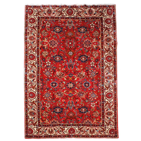 image of Malayer Nanj Rug-red-cream