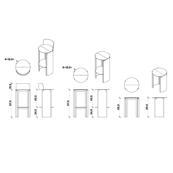 image of Pill bar stool 67