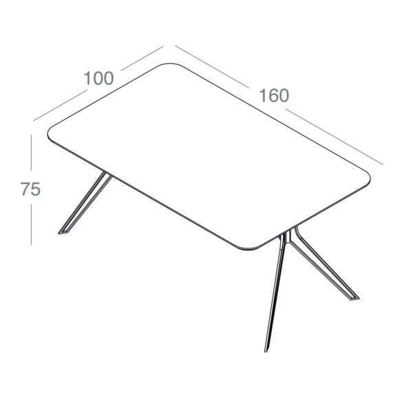 تصویر میز کنفرانس ۴ نفره Swan مدل C160