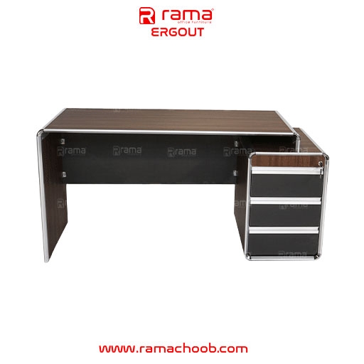 تصویر میز کارمندی ارگوت (سه کشو ثابت)