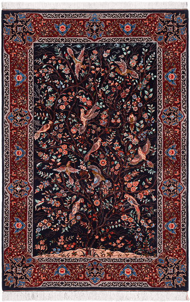 تصویر قالی اصفهان 60 رج قواره پرده ای شناسه اثر 4-24996 تصویر قالی اصفهان 60 رج قواره پرده ای شناسه اثر 4-24996