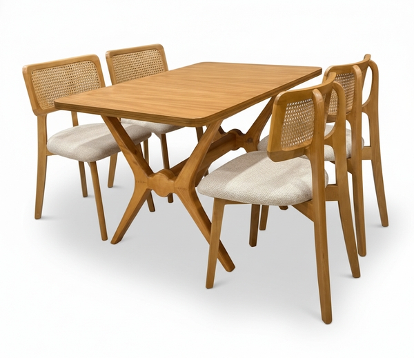 تصویر سرویس ناهارخوری حصیری بامبو