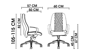 تصویر صندلی کارشناسی لکسی E2050