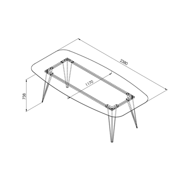 image of W1205 extra large dining table