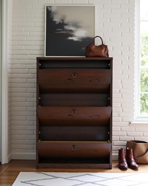 image of 80 shoe cabinet 3 doors