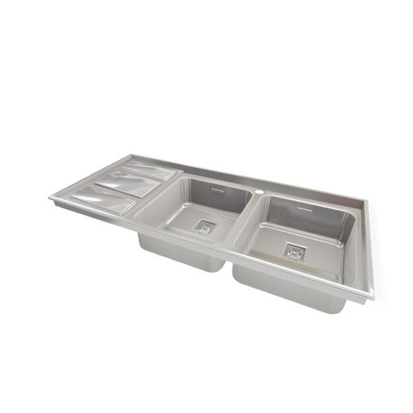 image of 765 built-in fantasy two-basin sink