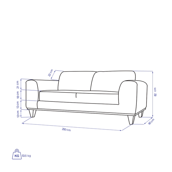 image of Toya triple sofa