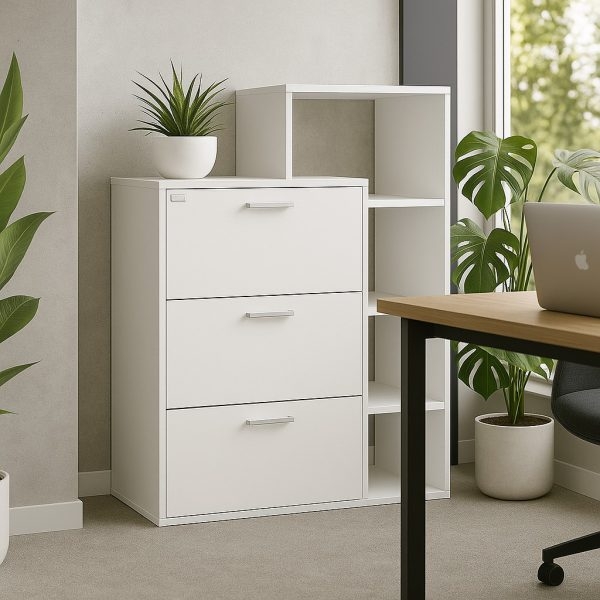 تصویر فایل ۳ طبقه قفسه دار