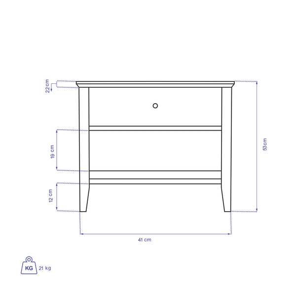 image of Toya bed side drawer