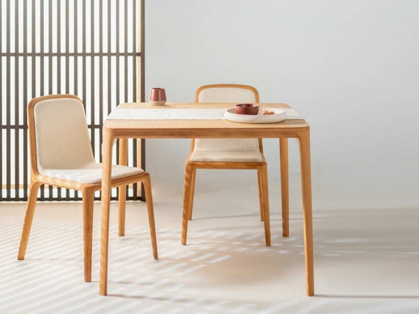 image of Maroon dining table for 8