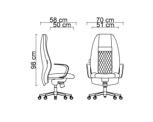تصویر صندلی مدیریتی لکسی M2050