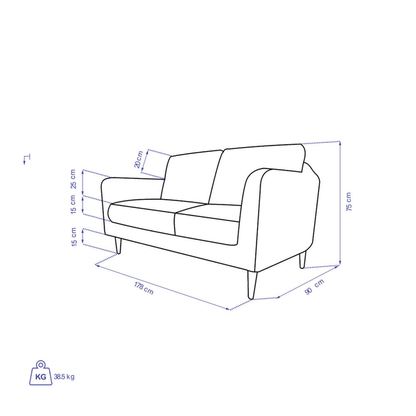 image of Kia triple sofa