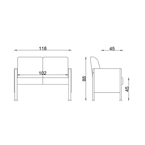 image of Prestige double sofa M 032