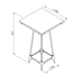 image of Mana W1162 tall dining table