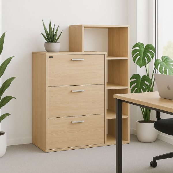 تصویر فایل ۳ طبقه قفسه دار