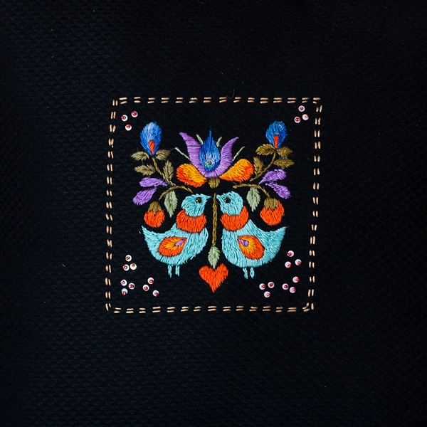 تصویر کوسن گل و مرغ