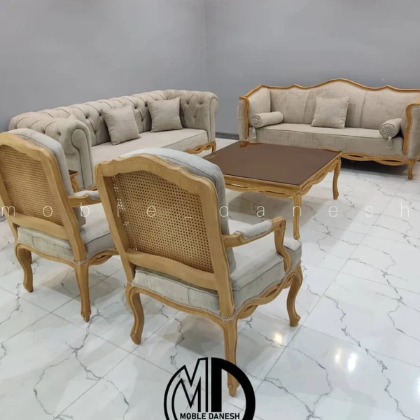تصویر مبل کلاسیک کوئین طنابی تصویر مبل کلاسیک کوئین طنابی