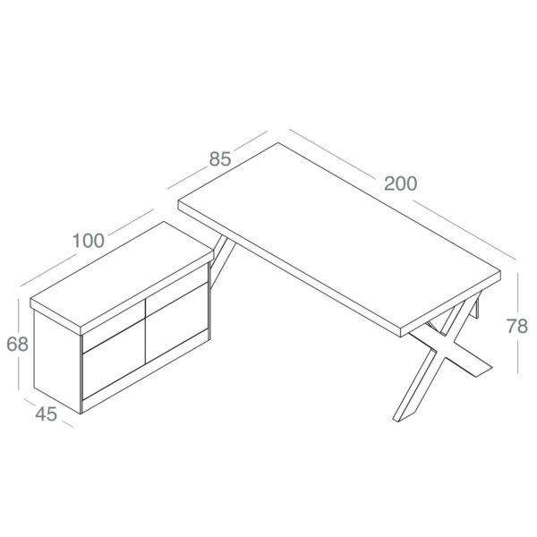 تصویر میز مدیریتی Exa مدل ML