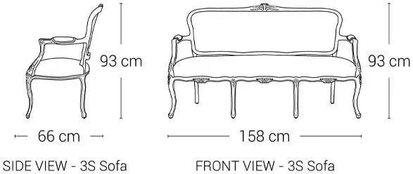 image of Wicker Baron Triple Sofa