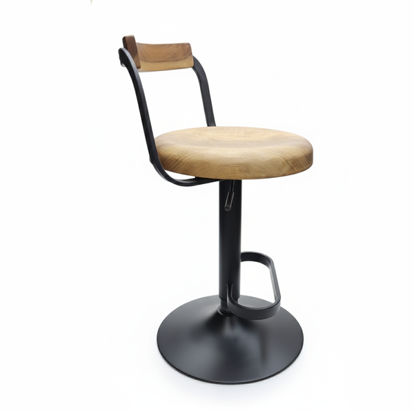 تصویر صندلی چوب گدو-کف گرد