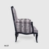 image of Lavin Neoclassical Single Sofa-Gray Striped