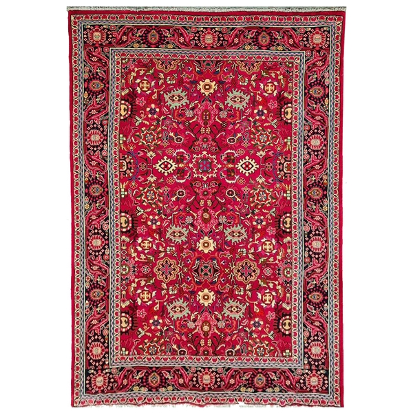 تصویر فرش کسب ننج ملاير حاشیه سرمه ای