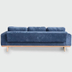 image of Orlando Blue 3seats Sofa