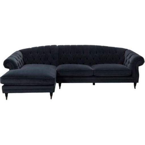 image of LOUIE sofa 2.5 + chaise lounge Left d.grey 660476
