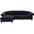 image of LOUIE sofa 2.5 + chaise lounge Left d.grey 660476