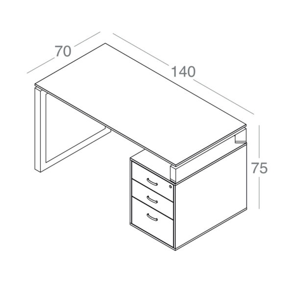 تصویر میز کارمندی Nova مدل SF