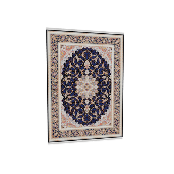 image of Goharan Rug-Navy Blue