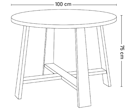 image of T dining table for 4