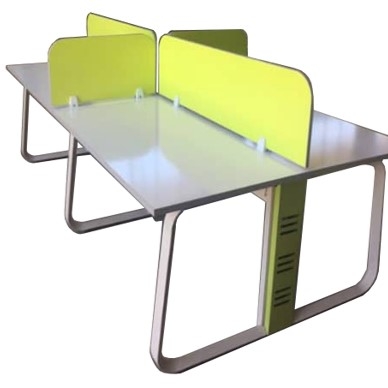 image of Two User Workgroup Desk With Shutter Style Base