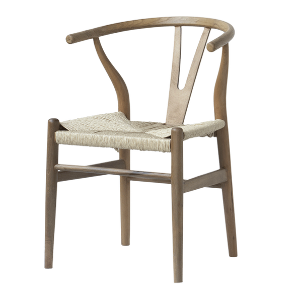 تصویر صندلی Wishbone وگنر کف کنف