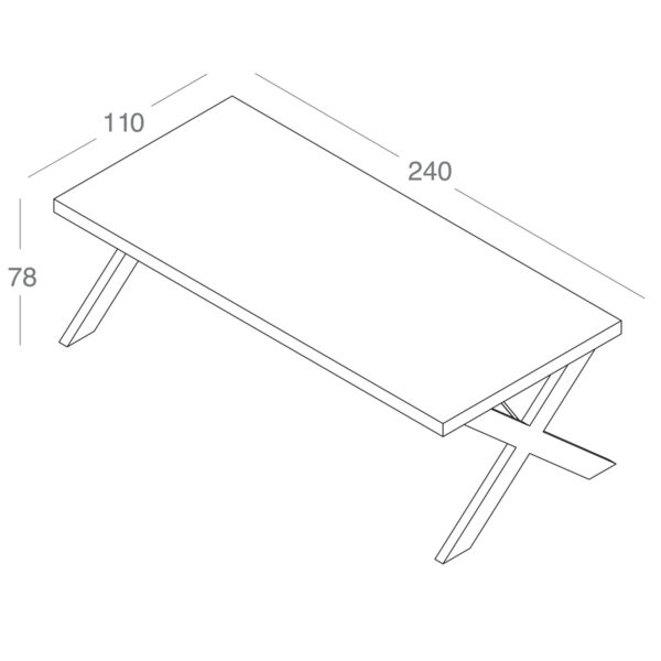 تصویر میز کنفرانس ۶ نفره Exa مدل C240