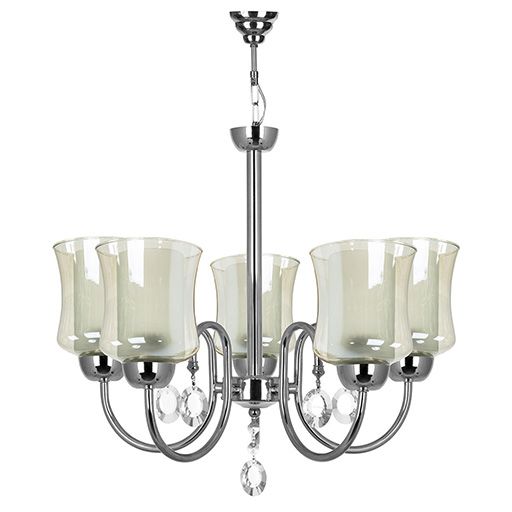 image of Cheshmeh Noor 5Lamp Chandelier Model A811/5-C-Chrome