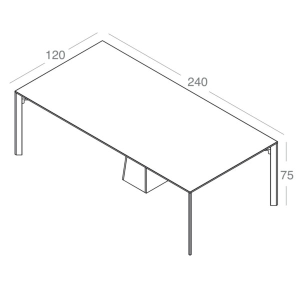تصویر میز کنفرانس ۶ نفره Petra مدل C240