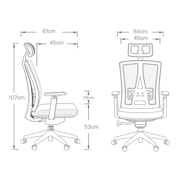 image of 103 Mesh Chair with Gray Frame