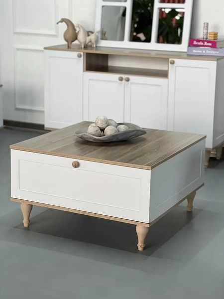 تصویر جلومبلی و عسلی نئوکلاسیک لئو