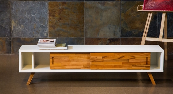 image of Armada white large TV stand