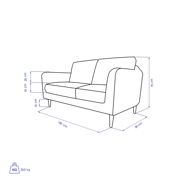 image of Kia double sofa
