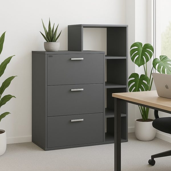 تصویر فایل ۳ طبقه قفسه دار