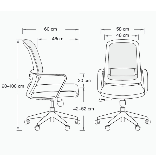 image of 100 Mesh Chair with Gray Frame
