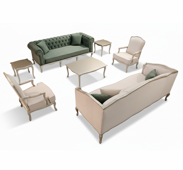 تصویر ست مبلمان فرانسوی با چستر