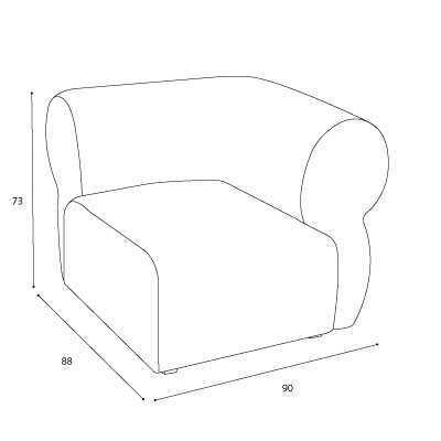 image of Mersana Corner Single Sofa