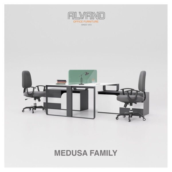 تصویر میز کارگروهی ۲ نفره Medusa مدل WL2